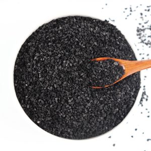 Briquetting and crushing activated carbon